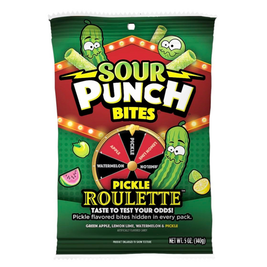 Sour Punch Bites Pickle Roulette 141g