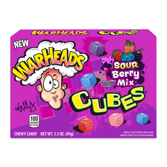 Warheads Sour Berry Mix Cubes Theatre Box 99g